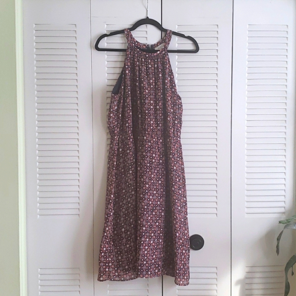 Loft, size 12, Navy/Salmon/White